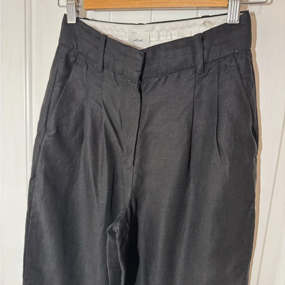 Wilfred  Elegant Black Linen Blend Pants